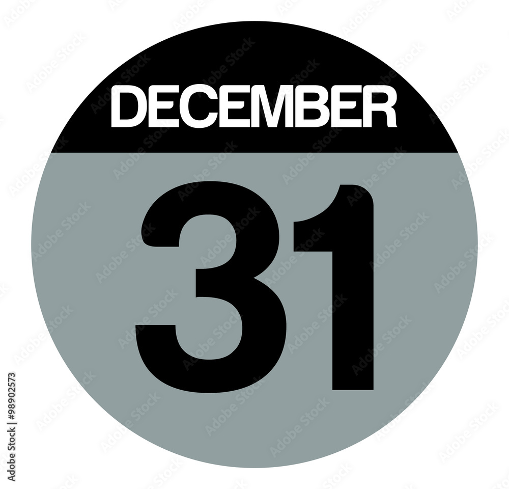 31 december calendar circle