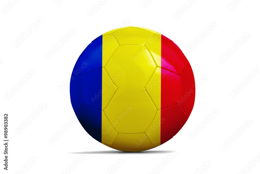 Soccer balls with team flags, Euro 2016. Group A, Romania Soccer balls with team flags, Euro 2016. Group A, Romania