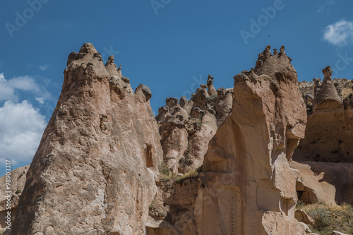 Cappadocia mountain in Turkey with strange shapes