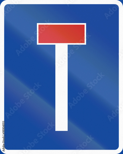 Road sign used in Sweden - No through road