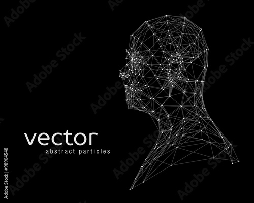 Abstract vector illustration of human head