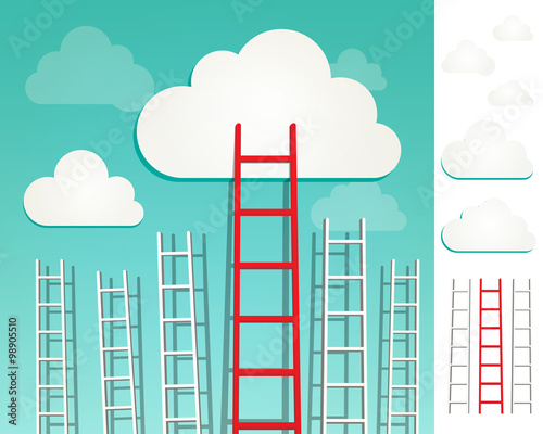 Ladders to the clouds concept set