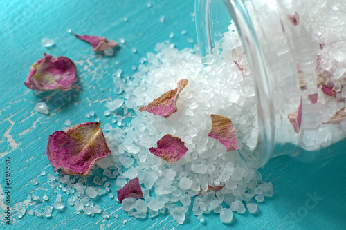 Bath salt with rose patels photo