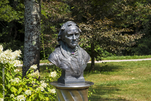 Clara Schumann bust in Dahlia garden in Baden-Baden, Baden-Baden photo