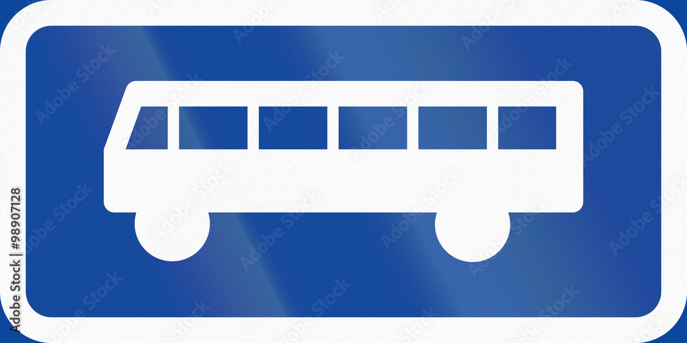 Additional Road sign used in Sweden - Bus Additional Road sign used in Sweden - Bus