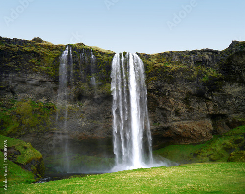 Seljalandsfoss waterfall  Iceland 