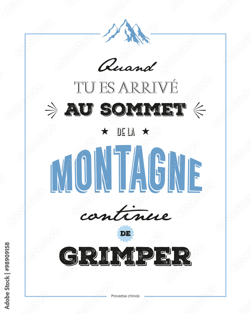 Citation Motivation Montagne 1 Stock Vector Adobe Stock