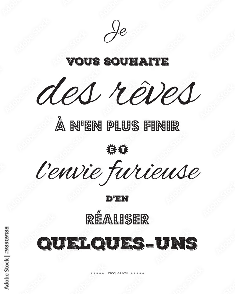 Citation Positive Jacques Brel 1 Stock Vector Adobe Stock