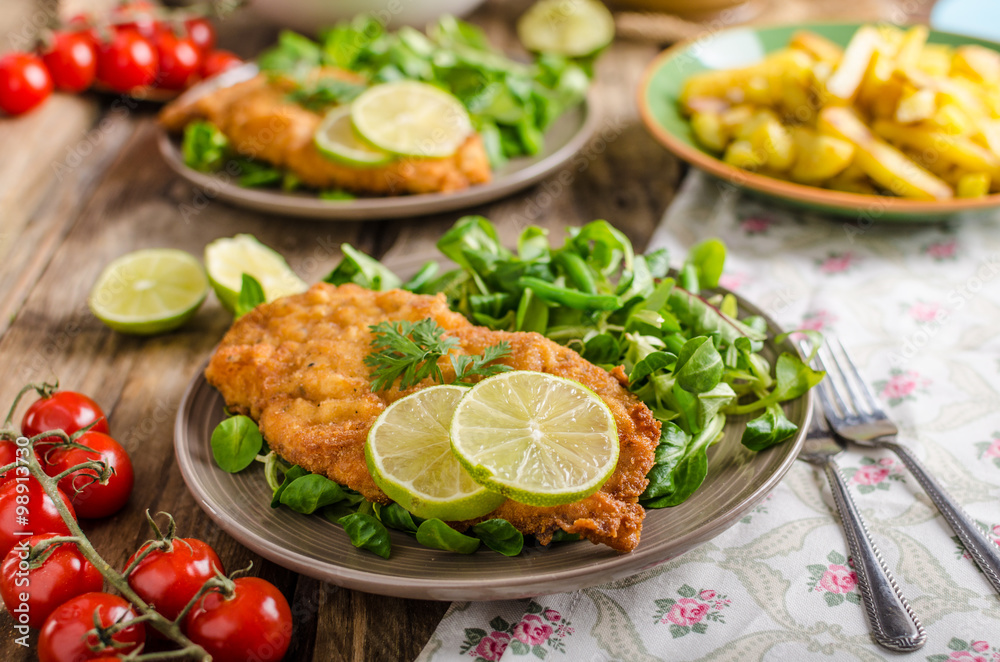 True Viennese schnitzel