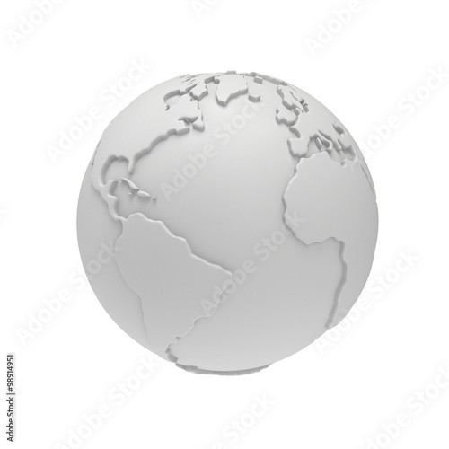Fototapeta Naklejka Na Ścianę i Meble -  Earth planet globe. 3D render. America view.