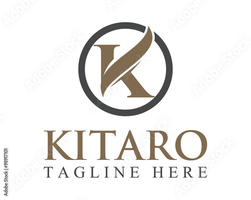 Business corporate letter K logo design vector. letter k logo circle. 