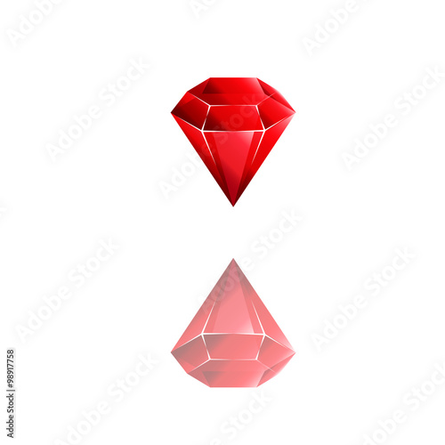 Colorful and shiny Rubin red, Vector Illustration EPS10.