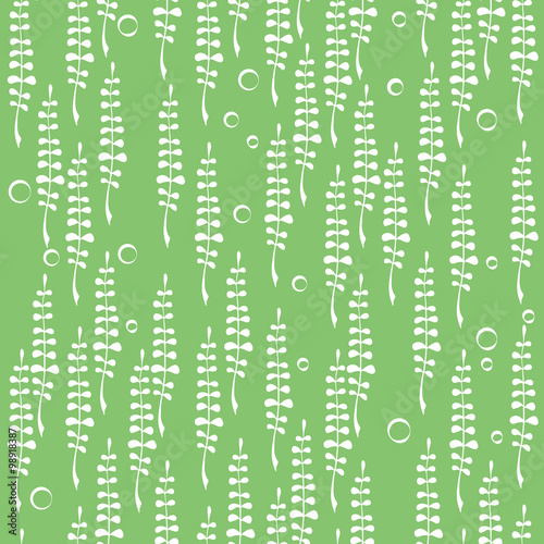 Seamless pattern with hand drawn wild herbs. Vector, EPS 10.