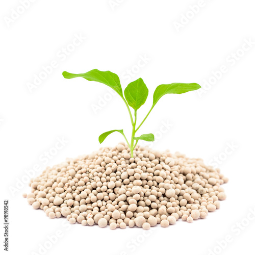 Mineral fertilizers isolated on white