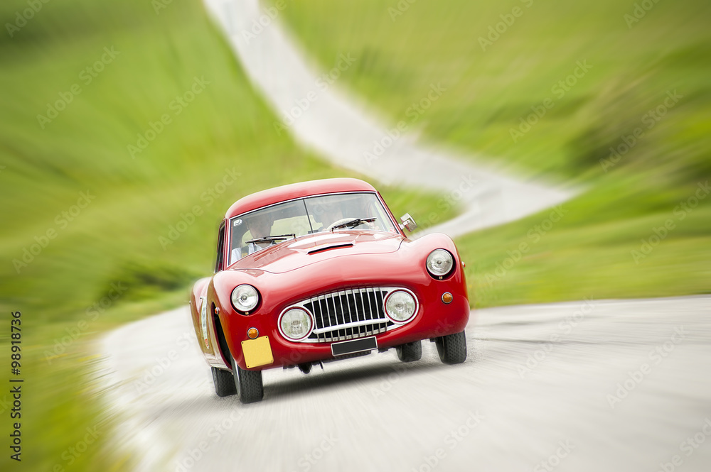 Classic car with zoom effect