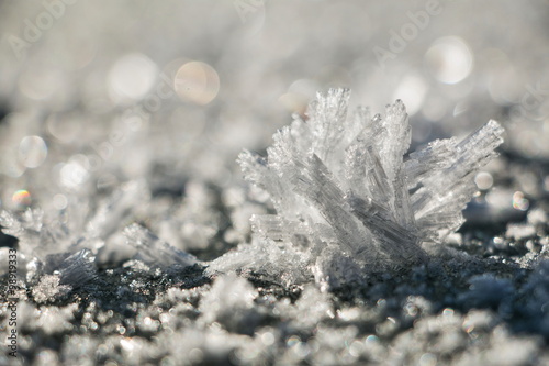 la perfezione dei cristalli di ghiaccio in inverno photo