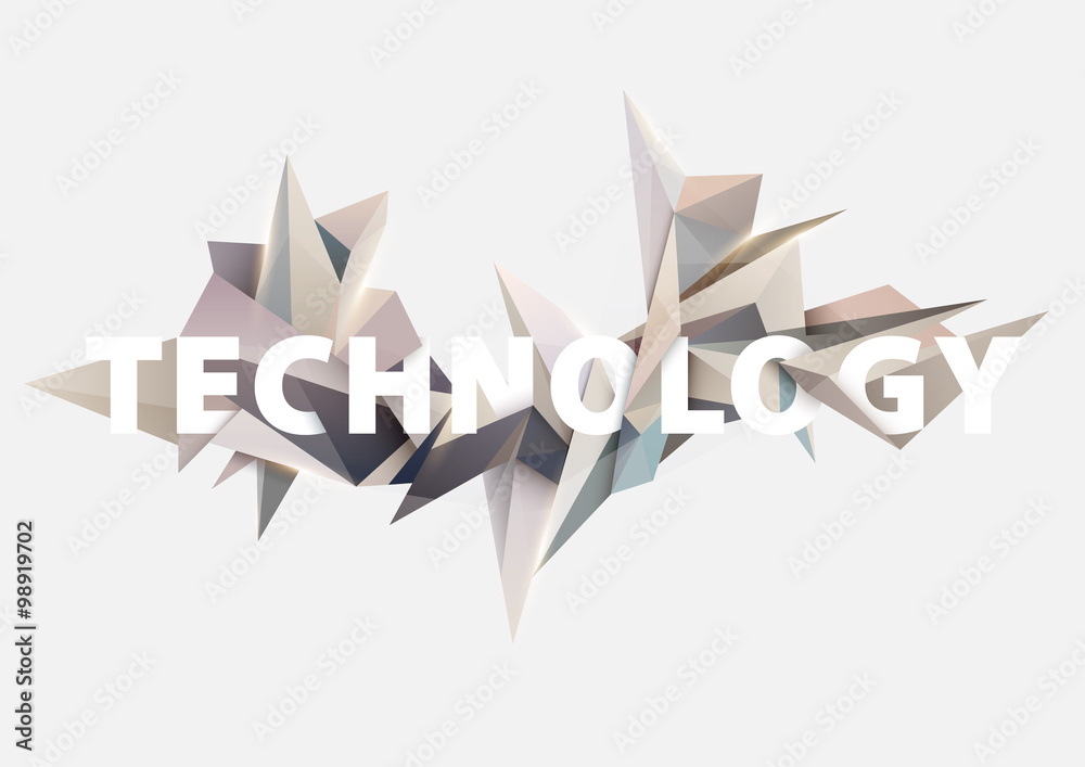 Fototapeta premium Abstract 3D composition. Modern background with text 