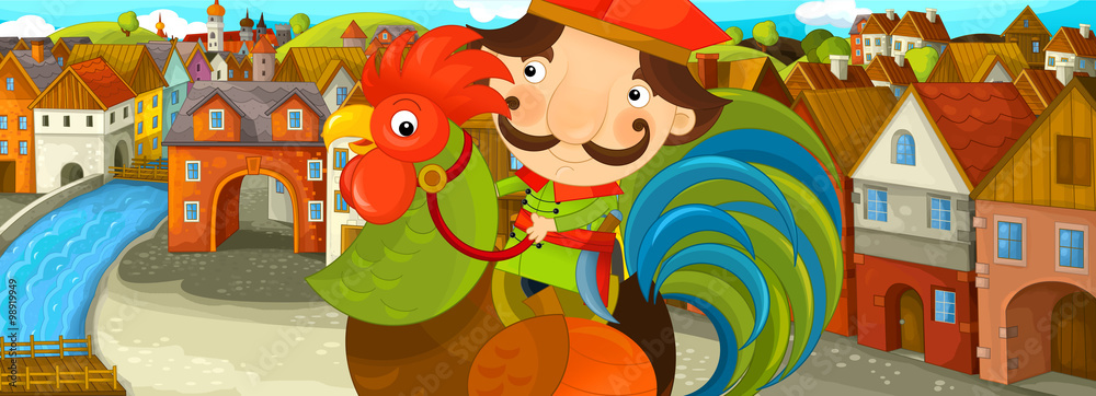 Cartoon scene - illustration for the children Cartoon scene - illustration for the children