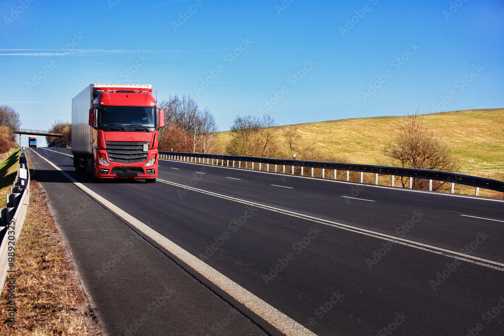 Truck on the road