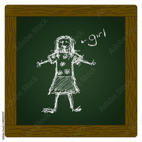 Simple doodle of a girl