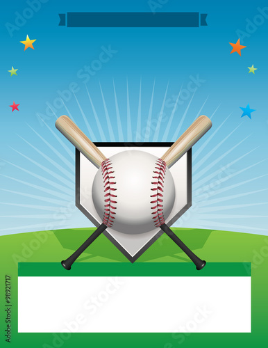 Vector Baseball Flyer Background Illustration