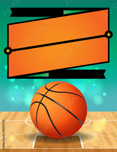 Vector Basketball League Flyer Illustration