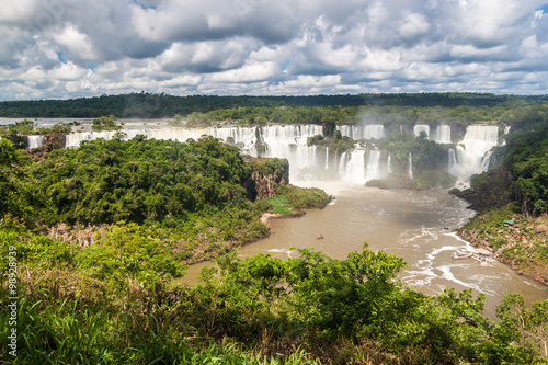 Iguacu  Iguazu  falls on a border of Brazil and Argentina
