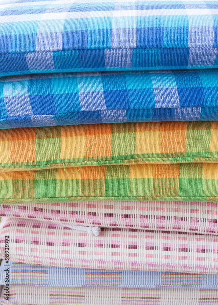 heap of cloth fabric in retail shop heap of cloth fabric in retail shop