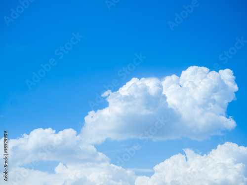 cloudscape blue sky on sunny day