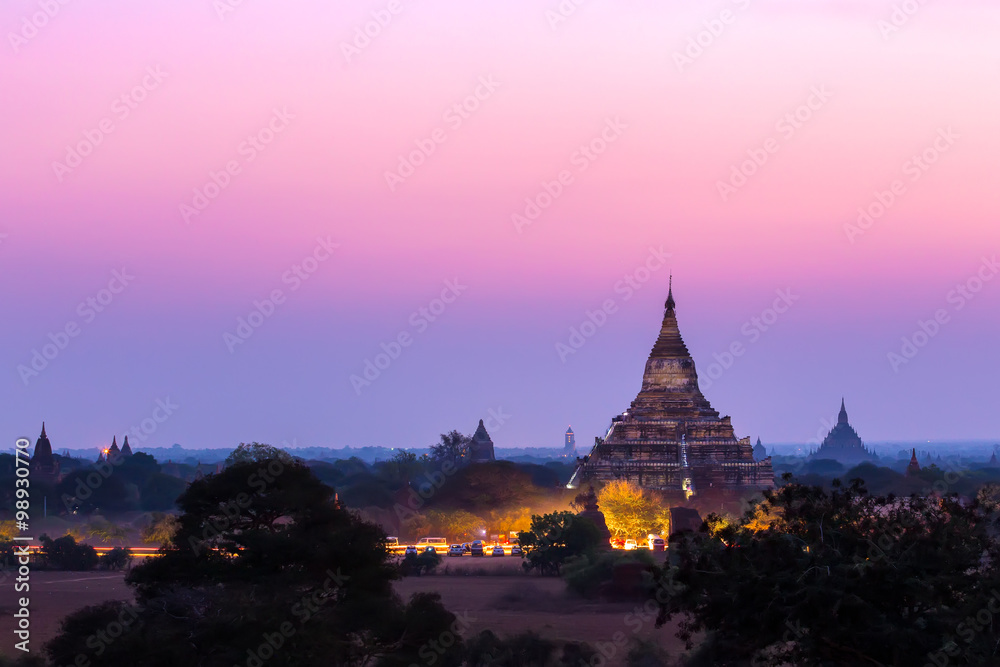 Sunrise over ancient Bagan, Myanmar