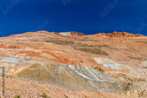 Mineral rich mountain near Potosi, Bolivia