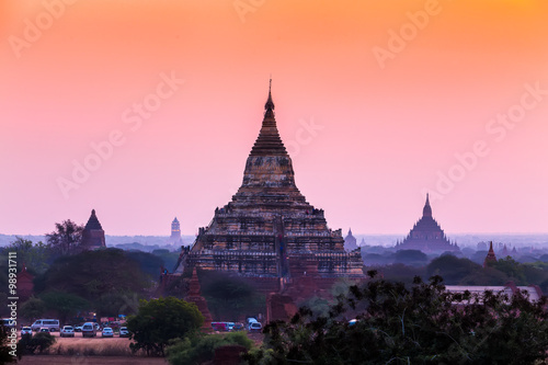 Sunrise over ancient Bagan  Myanmar