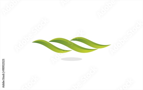 green wave abstract vector