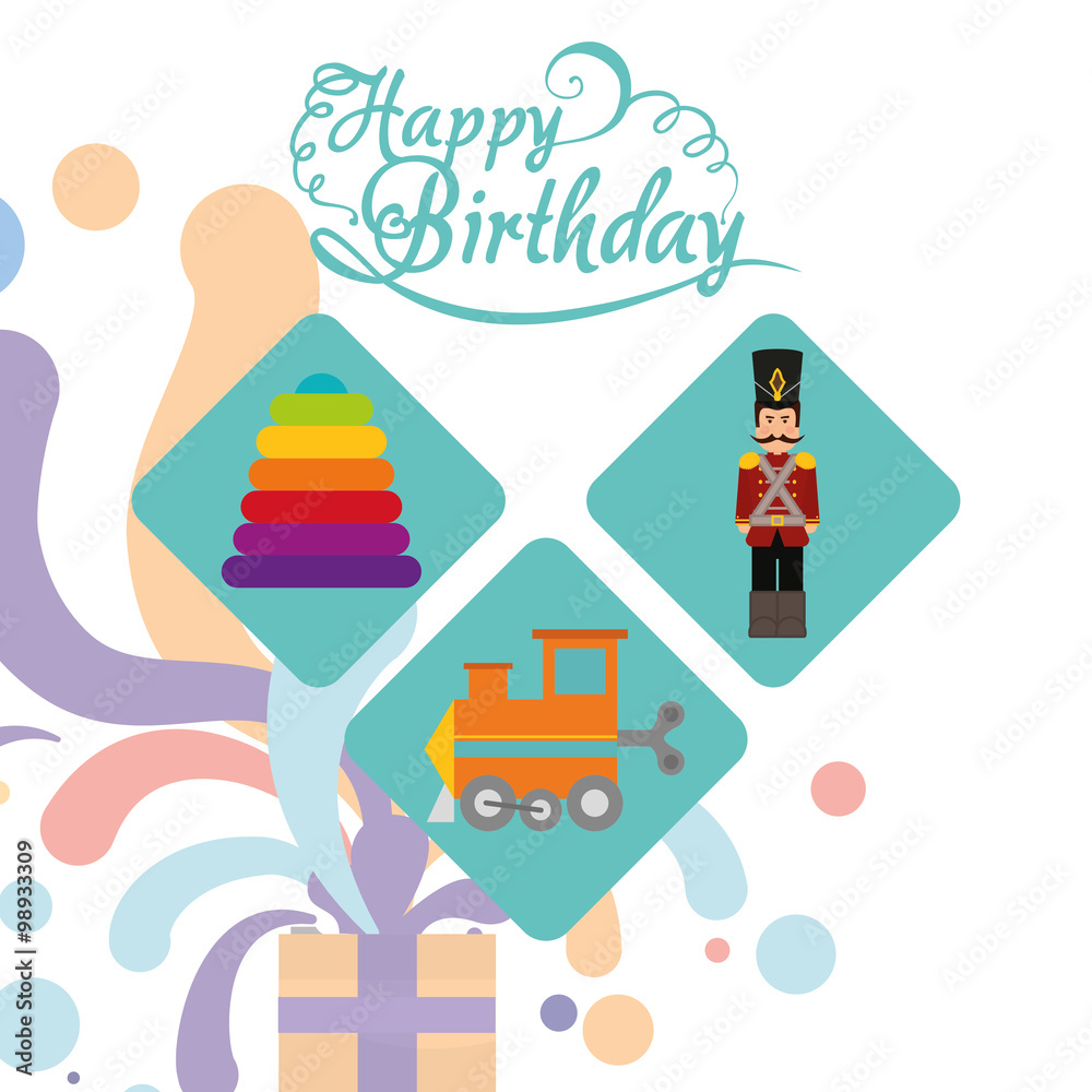 Naklejka premium Happy Birthday design 