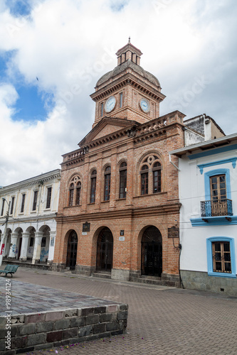 Buildings in Parque Pedro Moncayo in Ibarra town  Ecuador