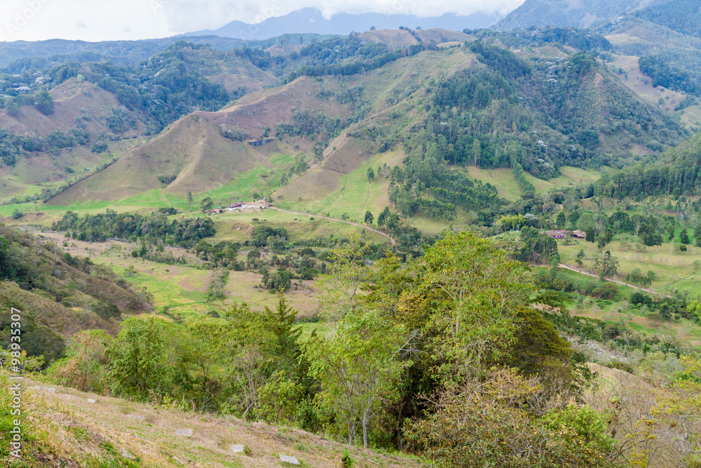 Landscape near Salento village, Colombia