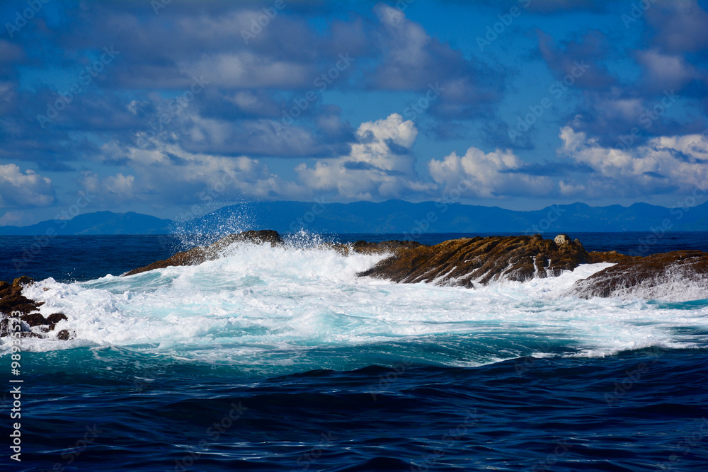 Naklejka premium Shark Rock, Seychellen