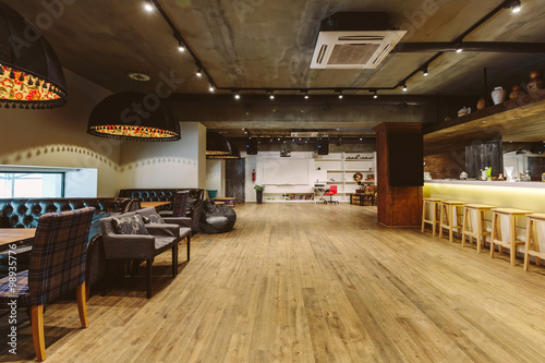 Loft cafe and meeting room interior design © Annatamila