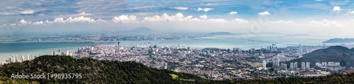 Aerial panorama cityscape of Georgetown, capital of Penang state photo