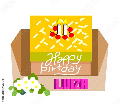 birthday and anniversary greeting for Luiza photo