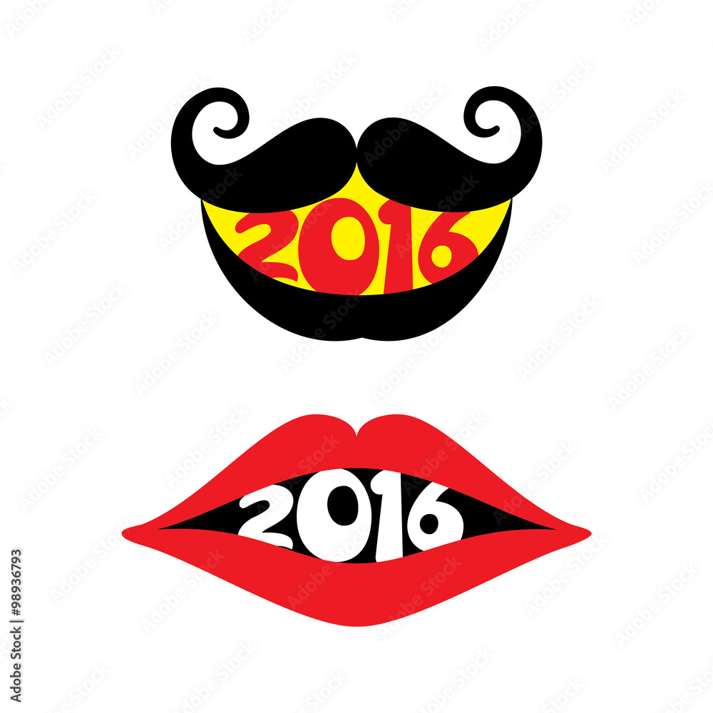 creative new year 2016 greeting design vector