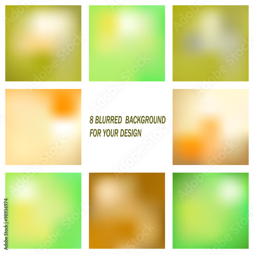 Set of abstract blurred backgrounds