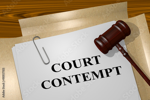 Schilderij op canvas Court Contempt concept