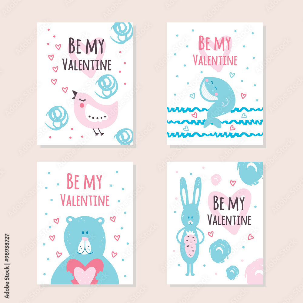 Beautiful cute cards for Valentine's day