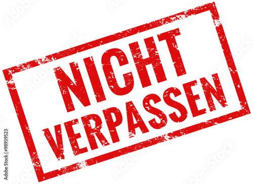 Stempel rot nicht verpassen photo