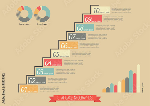 Vintage Staircase Infographic