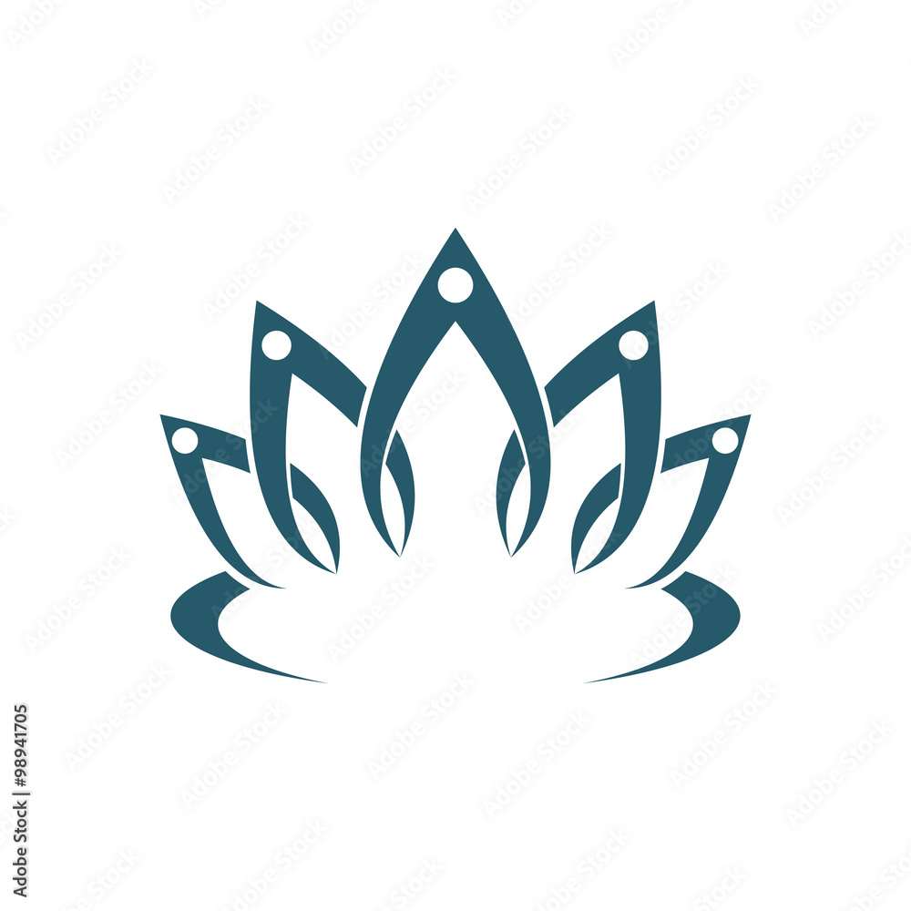 Luxury Lotus Flower Crown Logo Icon Luxury Lotus Flower Crown Logo Icon