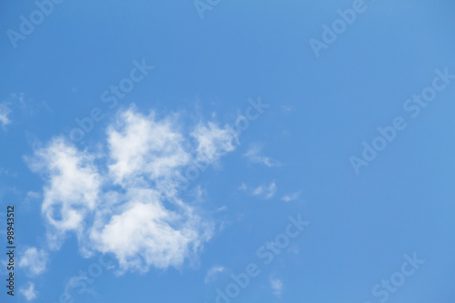 Partly cloudy blue sky background