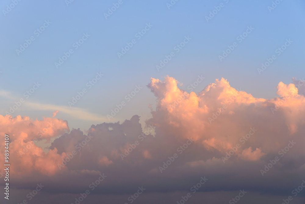 Blue sky and cloud, Sun-setting