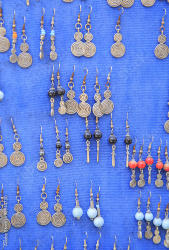 Earrings Stand in Marrakech, Morocco